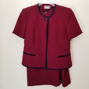 Kasper Red 3 Piece Women's Business Suit - 10